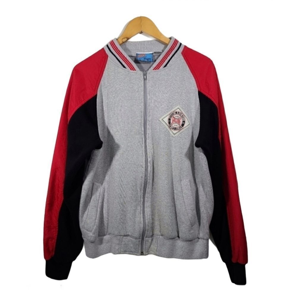 Spalding Vintage Sport Grey Bomber Jacket